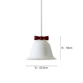 Bell-Shaped Glass Pendant Lamp with Decorative Bow Accent | Kelmera