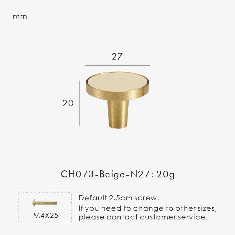 Belvane Brass & Cow Leather Handle