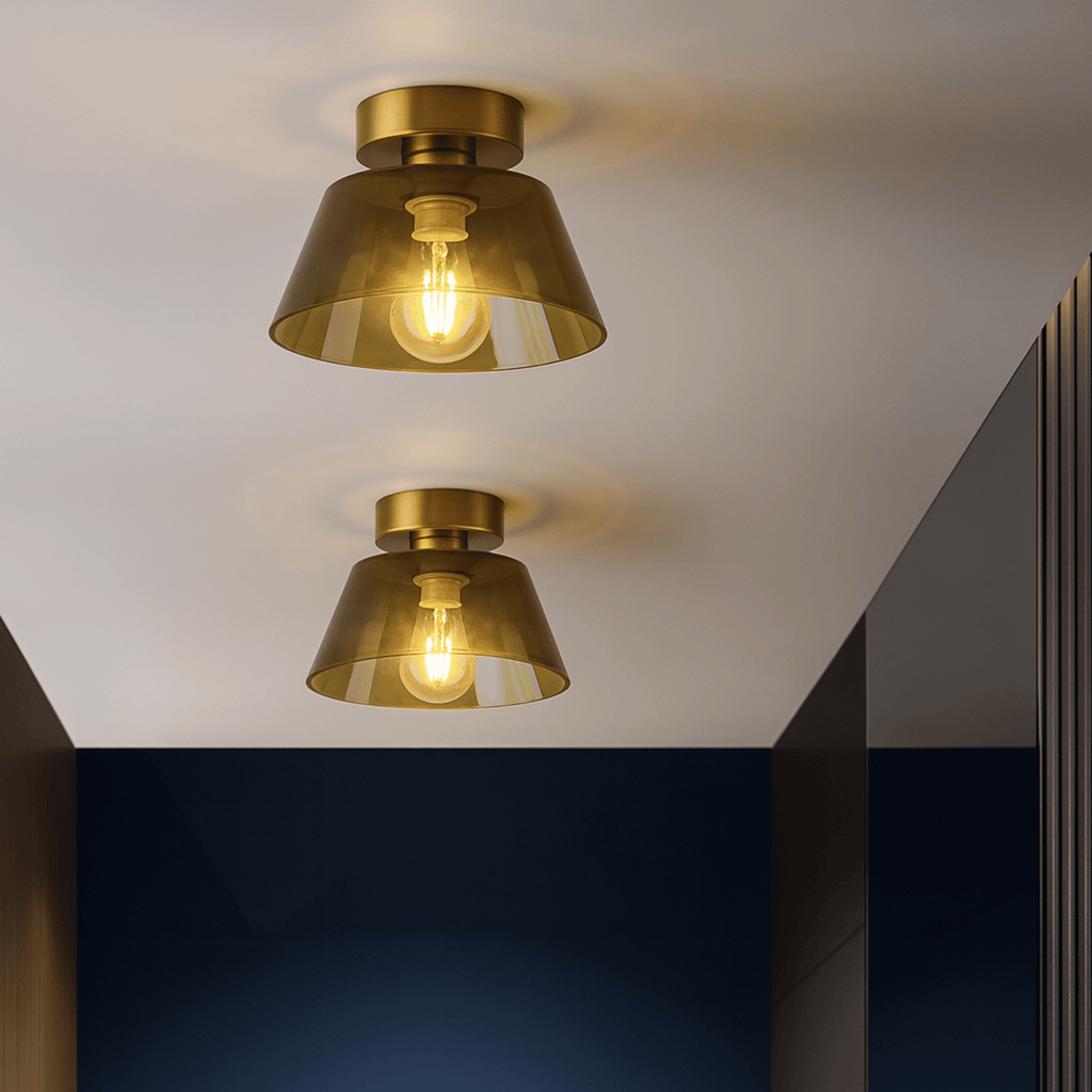 Belvane Glass Ceiling Light