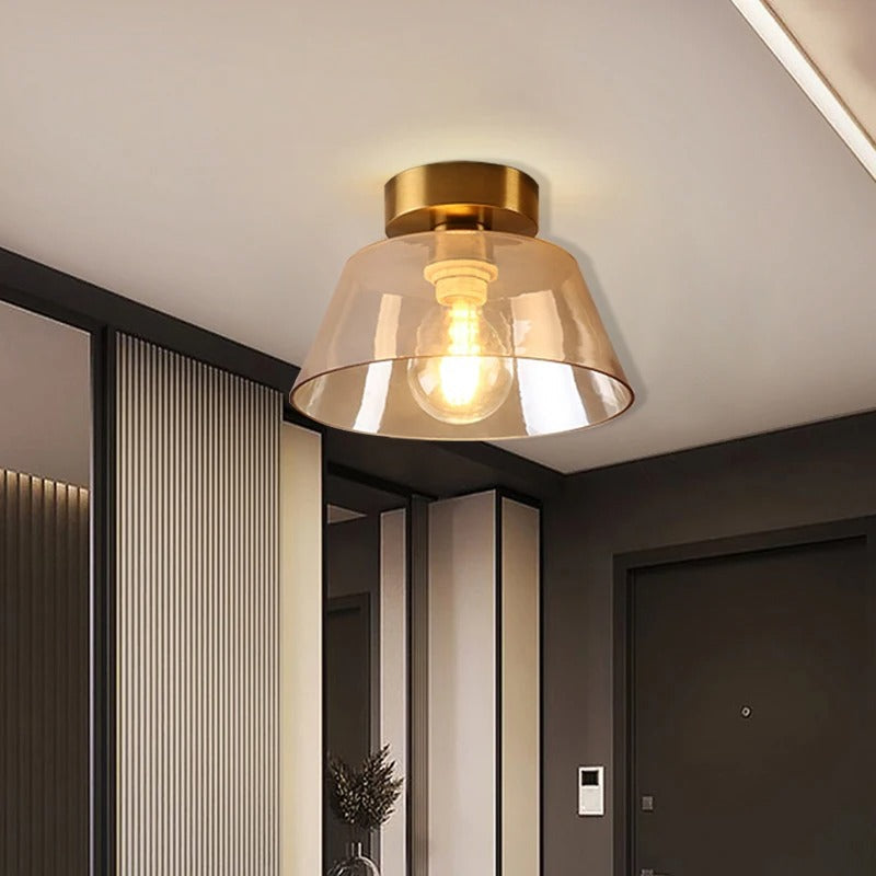 Belvane Glass Ceiling Light