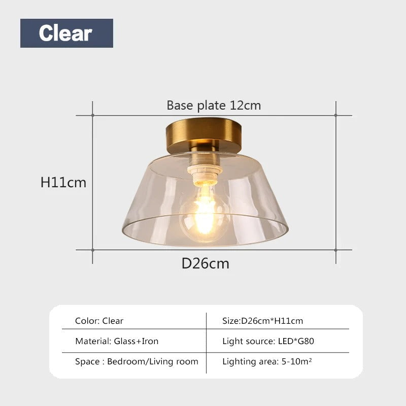 Belvane Glass Ceiling Light