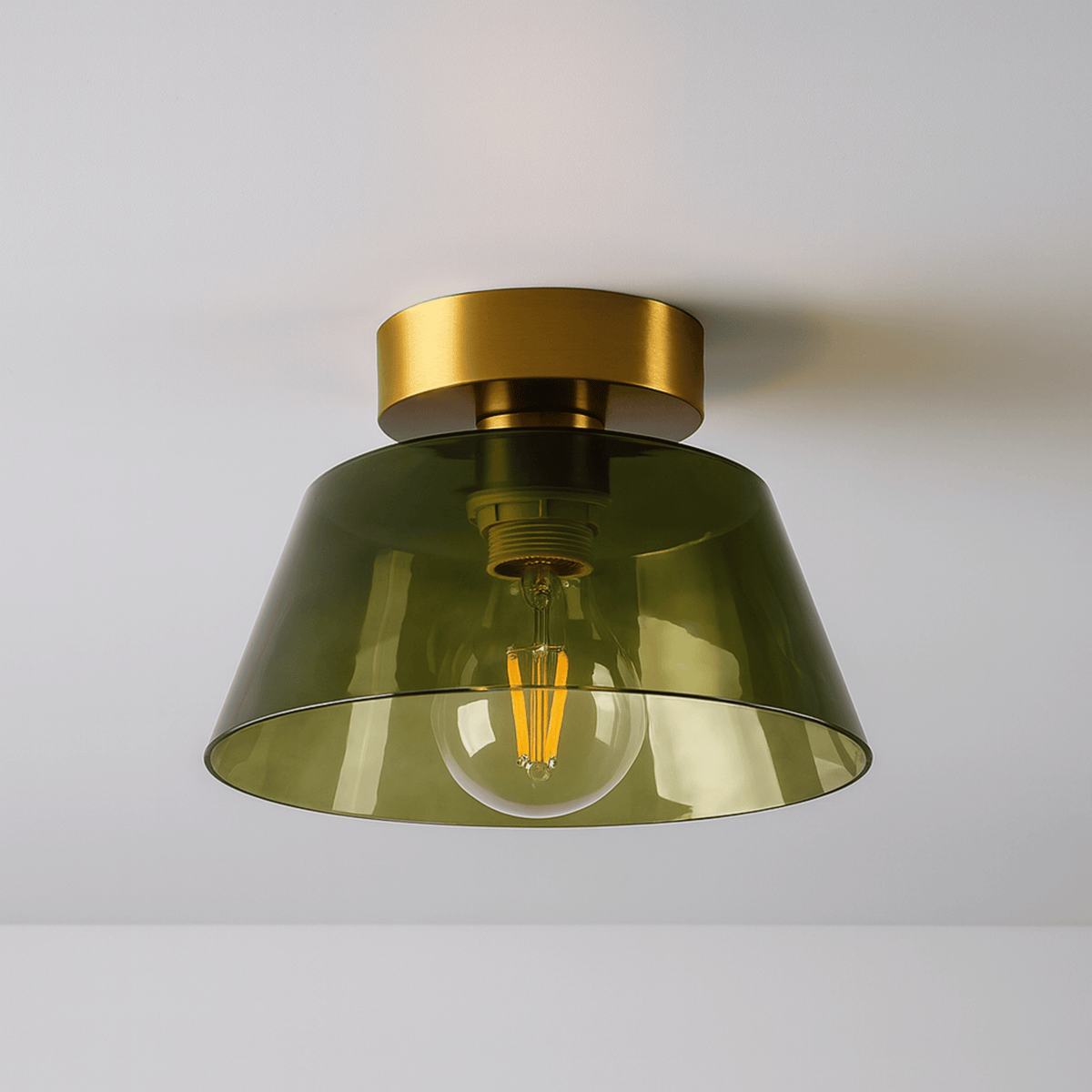 Belvane Glass Ceiling Light
