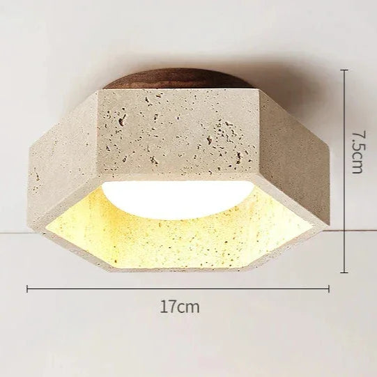 Bernara Travertine Ceiling Lamp