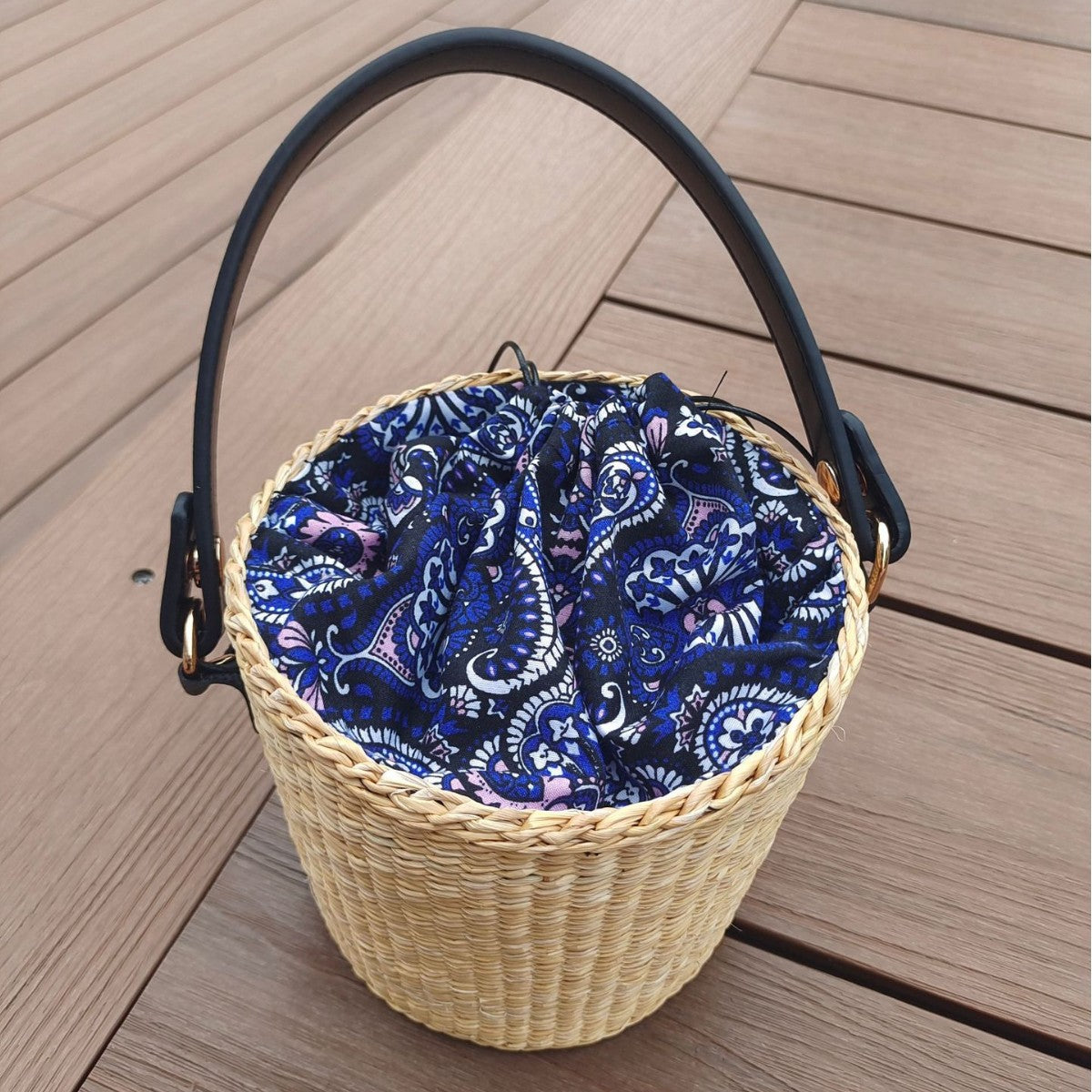 Bohemian Chic Woven Basket Bag | Kelmera