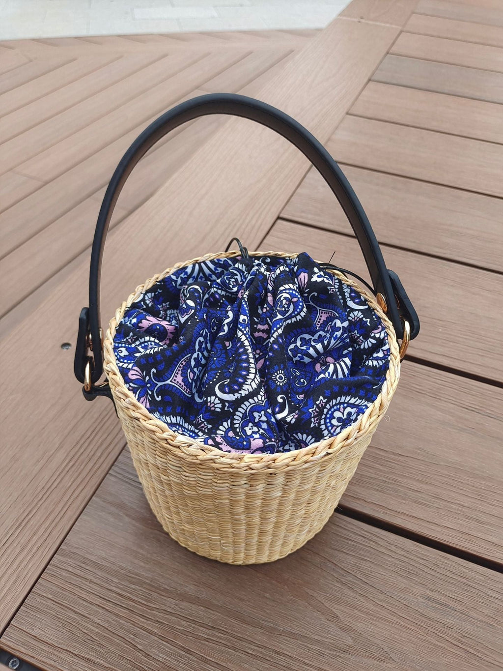 Bohemian Chic Woven Basket Bag | Kelmera