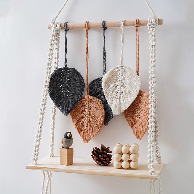 Bohemian Macrame Leaf Art Display Shelf | Kelmera