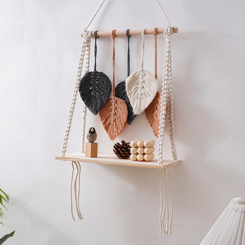 Bohemian Macrame Leaf Art Display Shelf | Kelmera