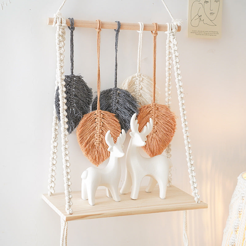 Bohemian Macrame Leaf Art Display Shelf | Kelmera