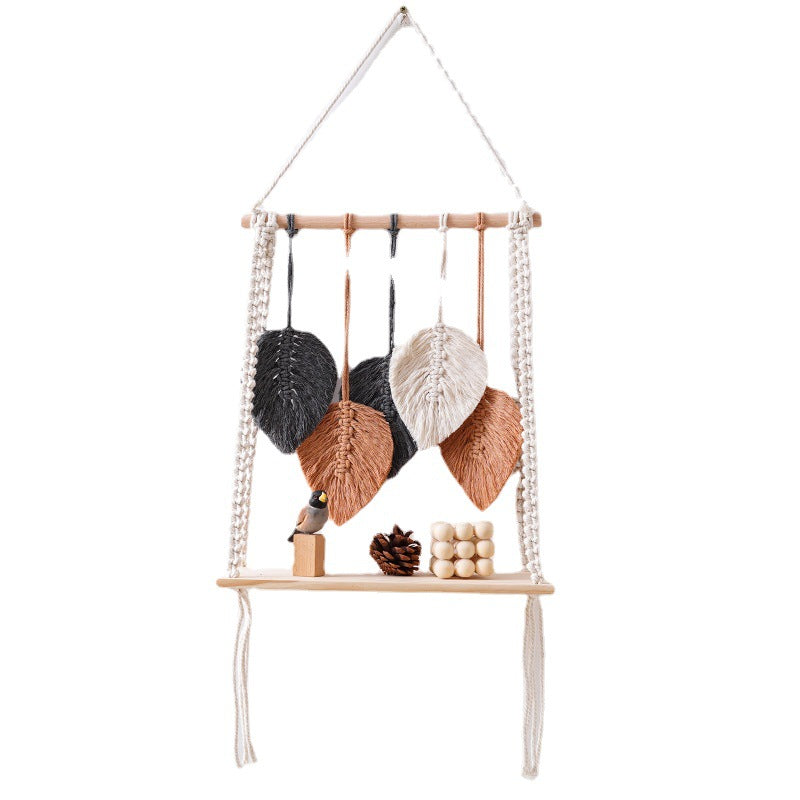 Bohemian Macrame Leaf Art Display Shelf | Kelmera