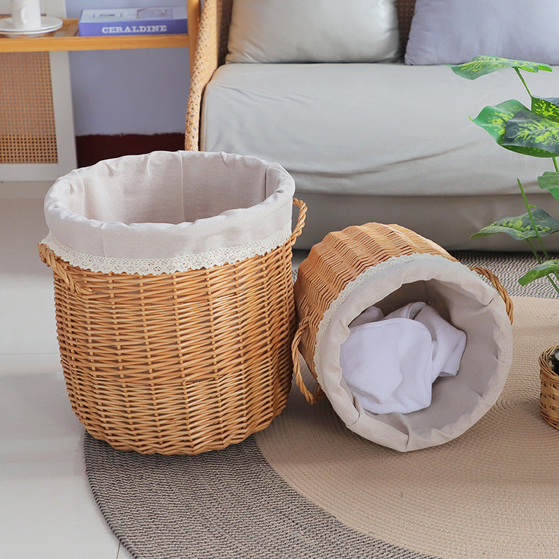 Braided Laundry Basket with Removable Fabric Lid | Kelmera