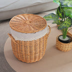 Braided Laundry Basket with Removable Fabric Lid | Kelmera
