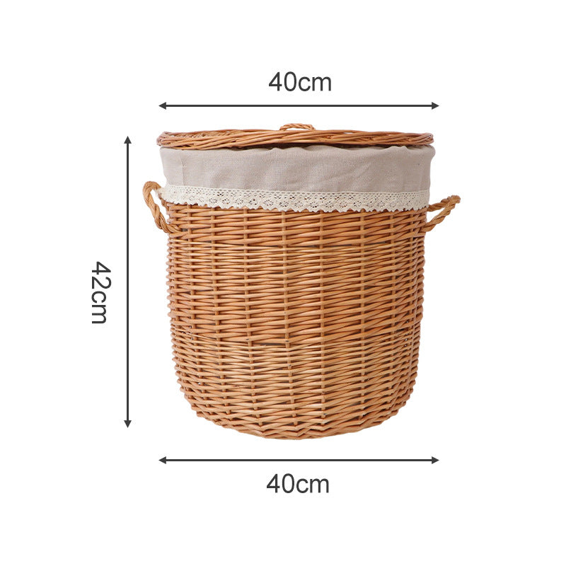 Braided Laundry Basket with Removable Fabric Lid | Kelmera