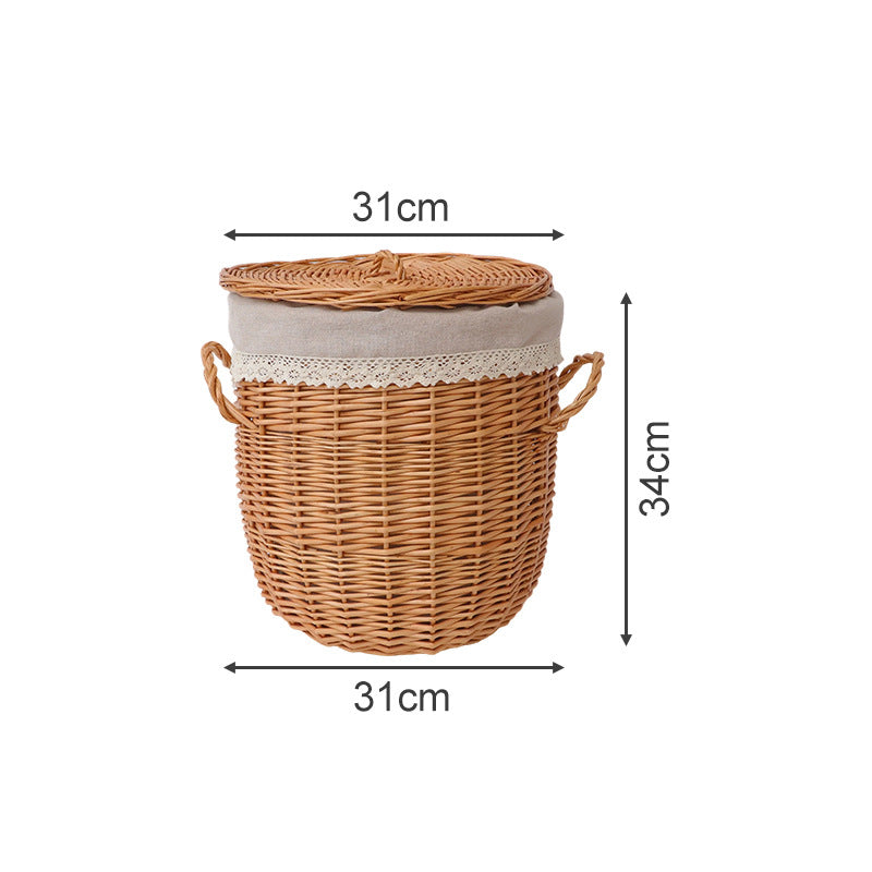 Braided Laundry Basket with Removable Fabric Lid | Kelmera