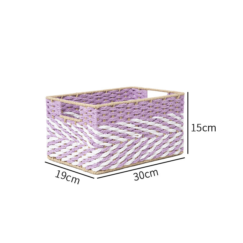 Braided Storage Basket Lilac Blue | Kelmera