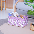 Braided Storage Basket Lilac Blue | Kelmera