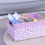 Braided Storage Basket Lilac Blue | Kelmera
