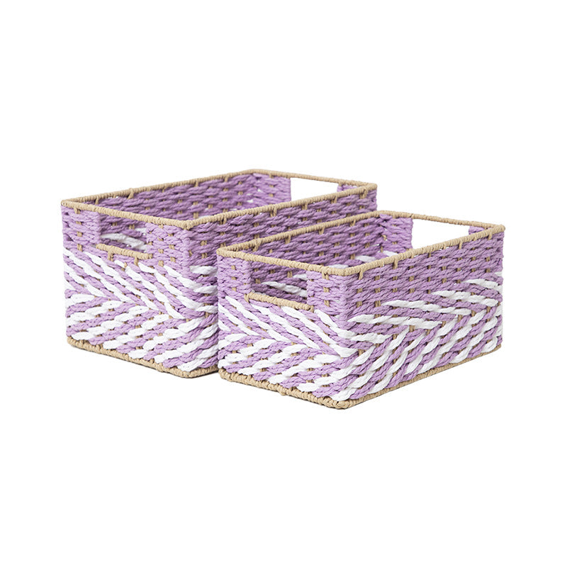 Braided Storage Basket Lilac Blue | Kelmera