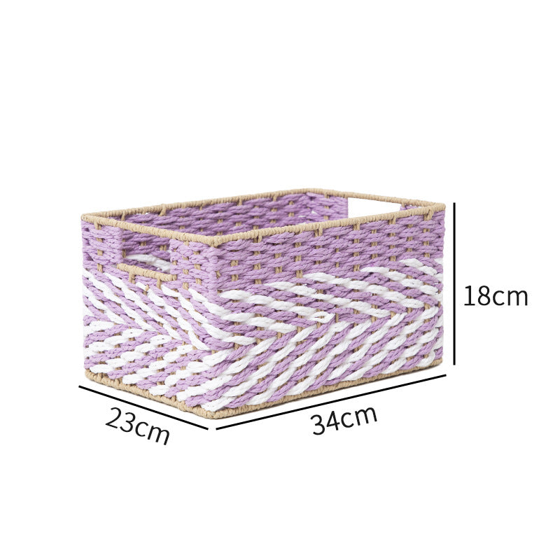 Braided Storage Basket Lilac Blue | Kelmera