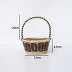 Braided Storage Basket with Decorative Cotton Handles | Kelmera