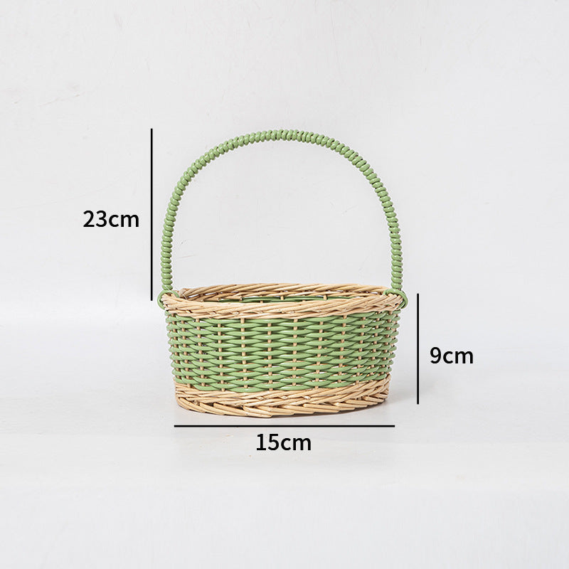 Braided Storage Basket with Decorative Cotton Handles | Kelmera