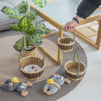 Braided Storage Basket with Decorative Cotton Handles | Kelmera