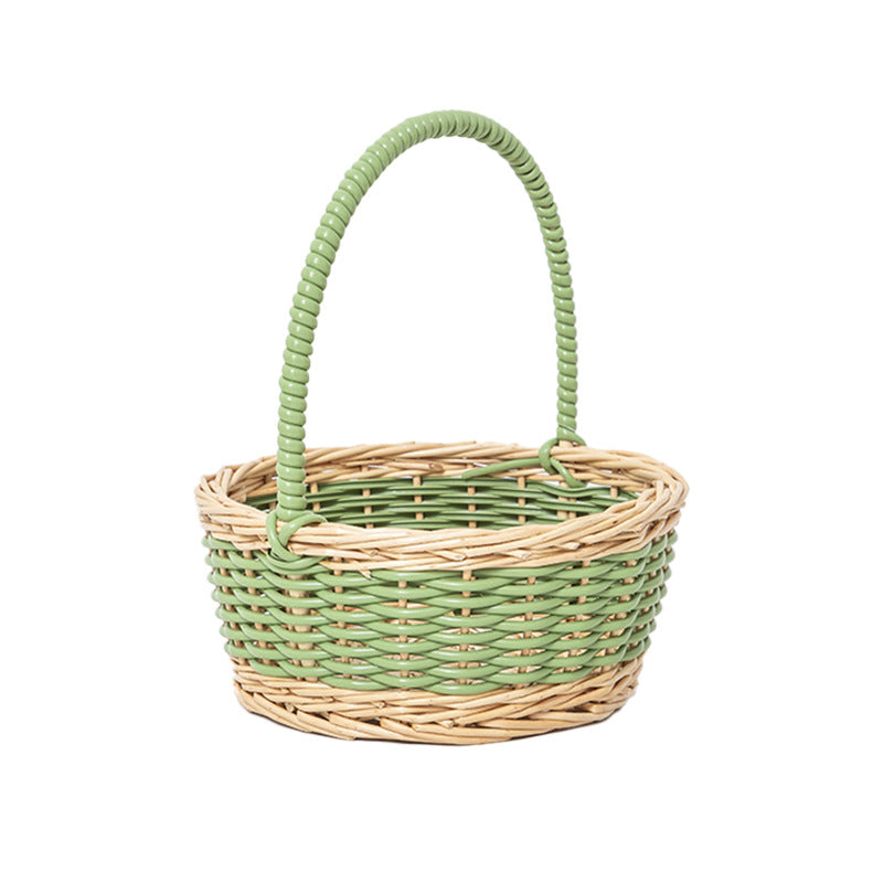 Braided Storage Basket with Decorative Cotton Handles | Kelmera