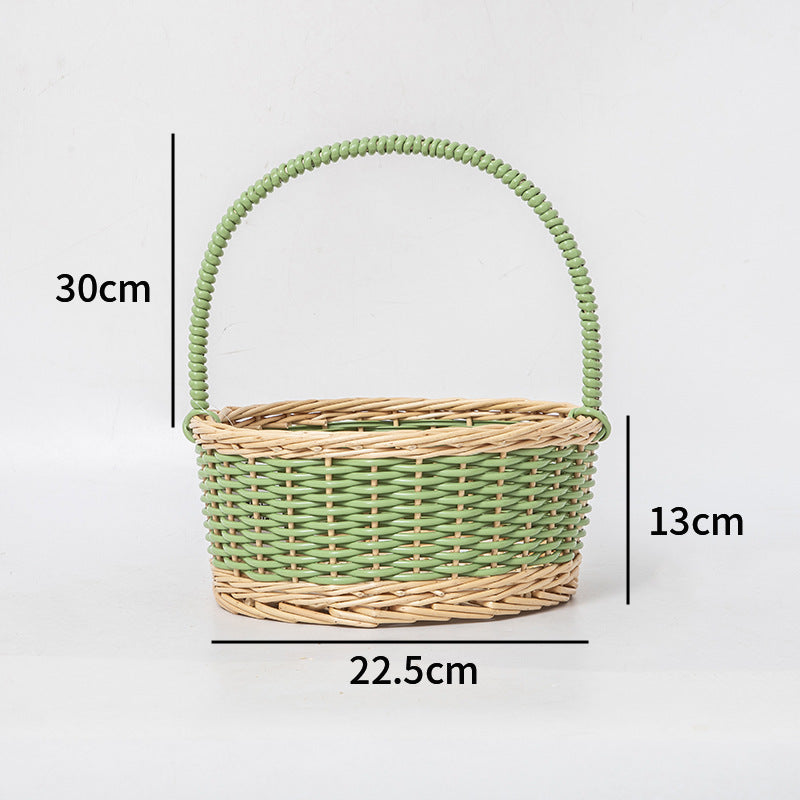 Braided Storage Basket with Decorative Cotton Handles | Kelmera
