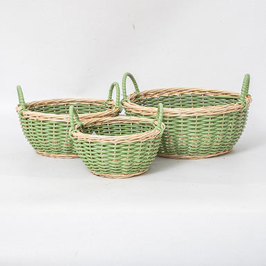 Braided Storage Basket with Decorative Cotton Handles | Kelmera