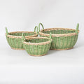 Braided Storage Basket with Decorative Cotton Handles | Kelmera