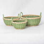 Braided Storage Basket with Decorative Cotton Handles | Kelmera