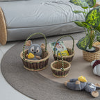 Braided Storage Basket with Decorative Cotton Handles | Kelmera