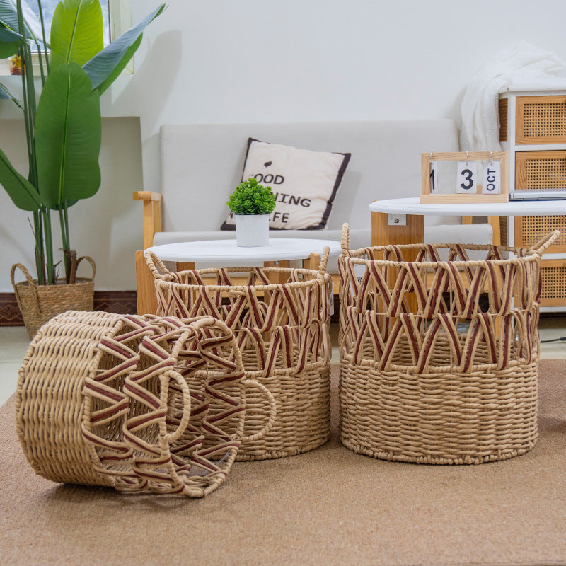 Braided Storage Basket with Elegant Accents | Kelmera