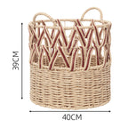 Braided Storage Basket with Elegant Accents | Kelmera