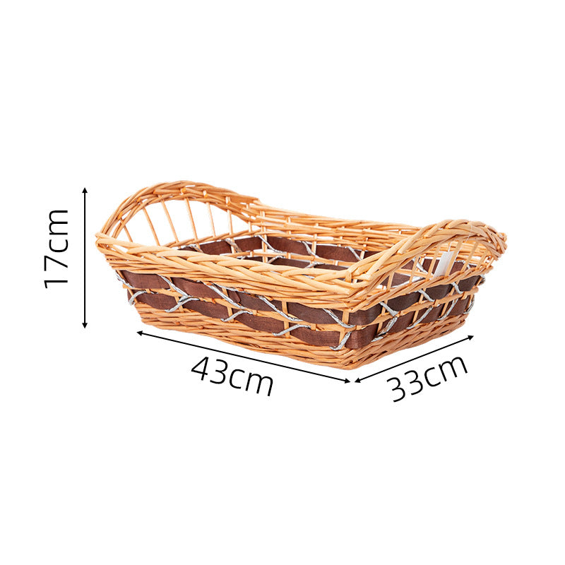 Braided Storage Basket with Elegant Fabric Insert | Kelmera