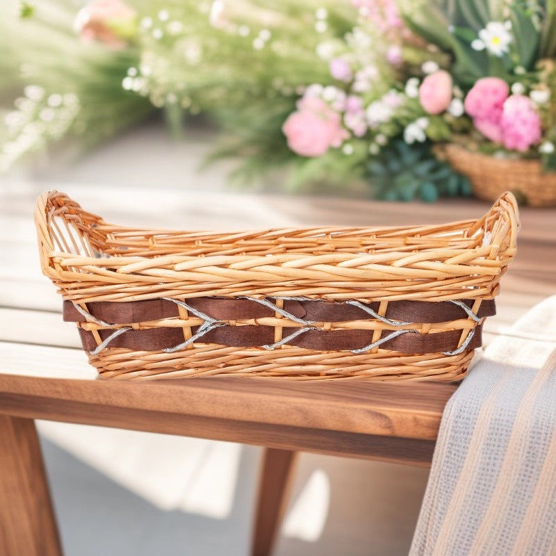 Braided Storage Basket with Elegant Fabric Insert | Kelmera