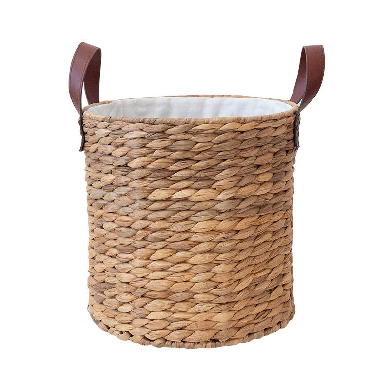 Braided Storage Basket with Leather Handles | Kelmera