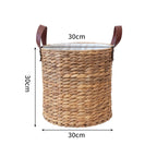 Braided Storage Basket with Leather Handles | Kelmera