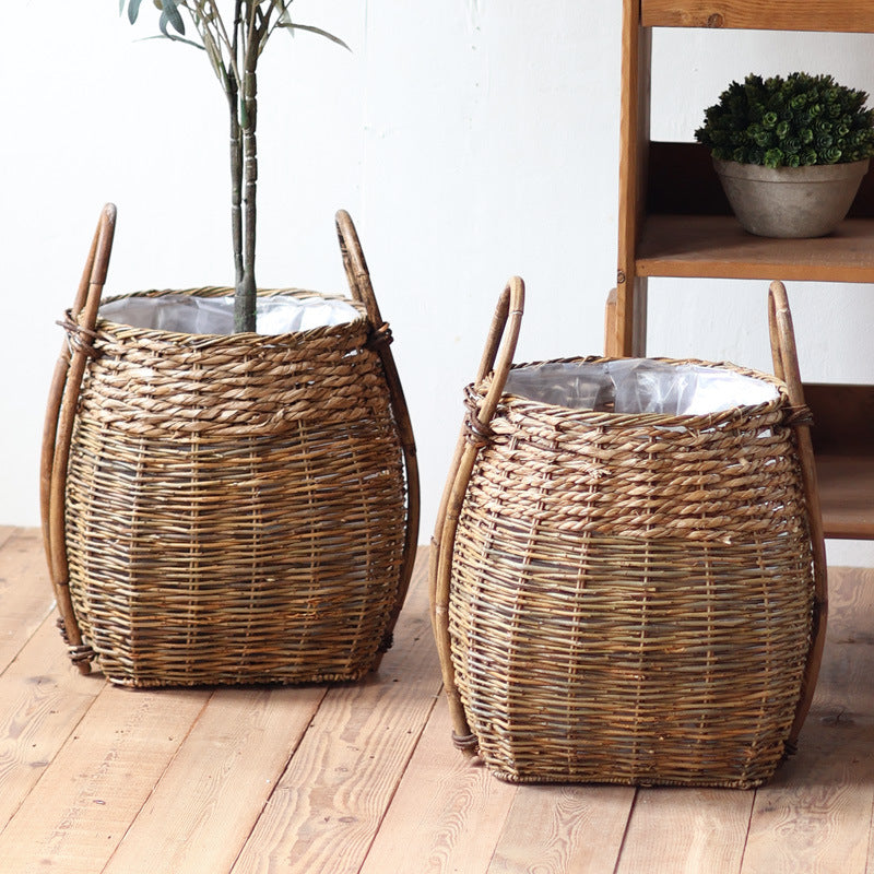 Braided Storage Basket with Practical Handles | Kelmera
