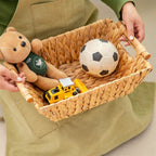 Braided Storage Basket with Wooden Handles | Kelmera