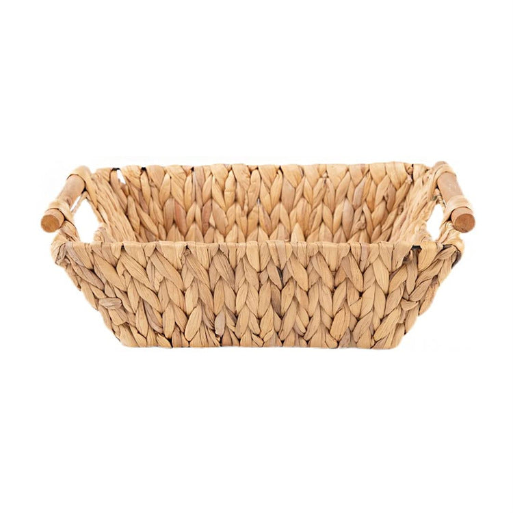 Braided Storage Basket with Wooden Handles | Kelmera