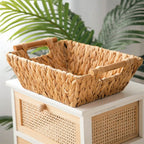 Braided Storage Basket with Wooden Handles | Kelmera