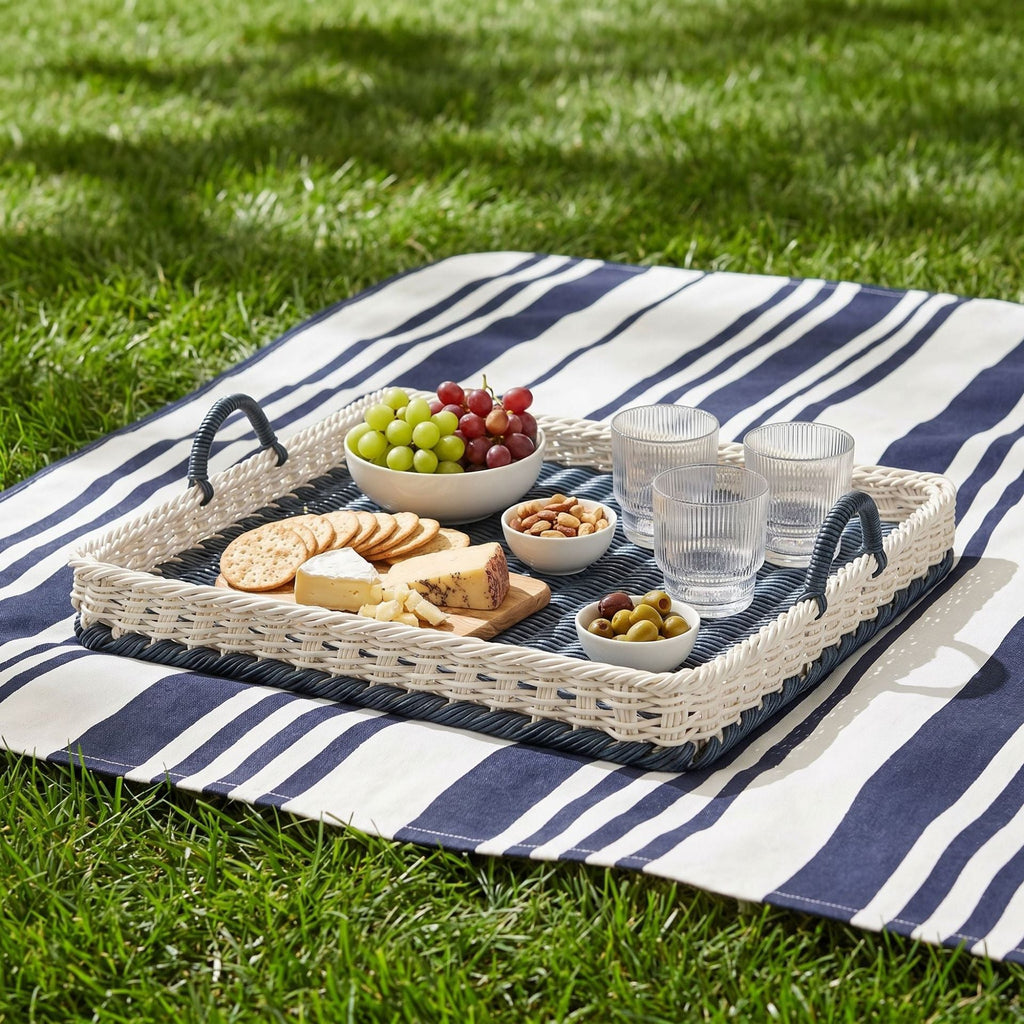 Breakfast Tray Woven Natural Fiber Soft Textile | Kelmera