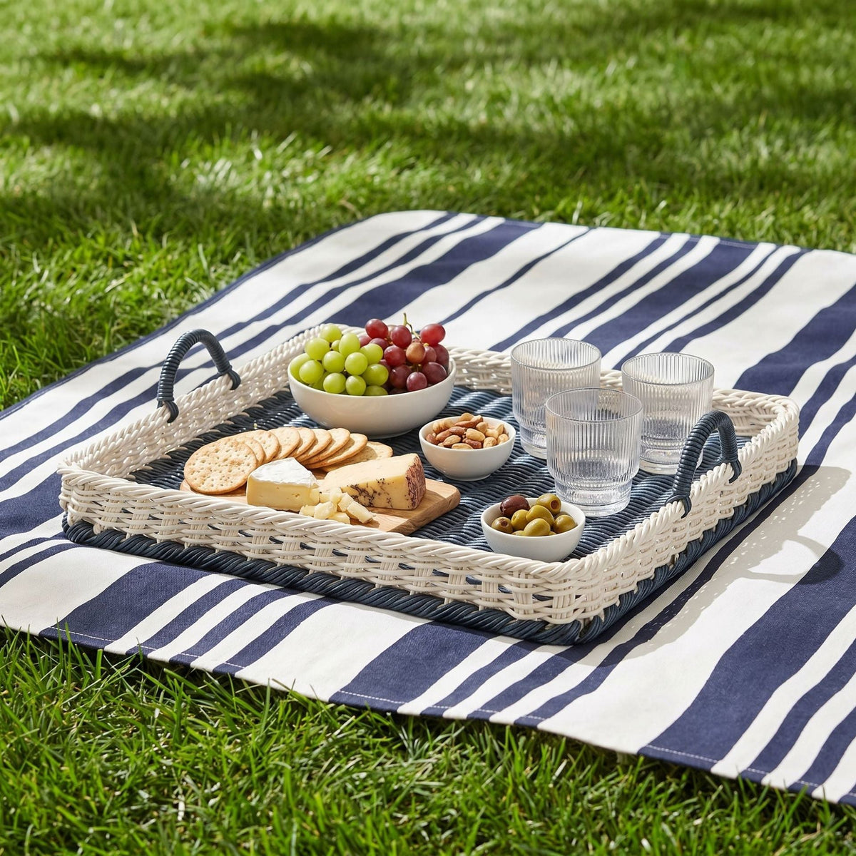 Breakfast Tray Woven Natural Fiber Soft Textile | Kelmera