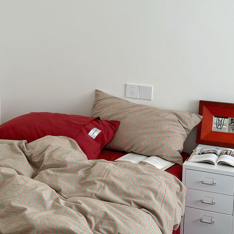 Bryina Bedding Set - 100% Cotton - Green