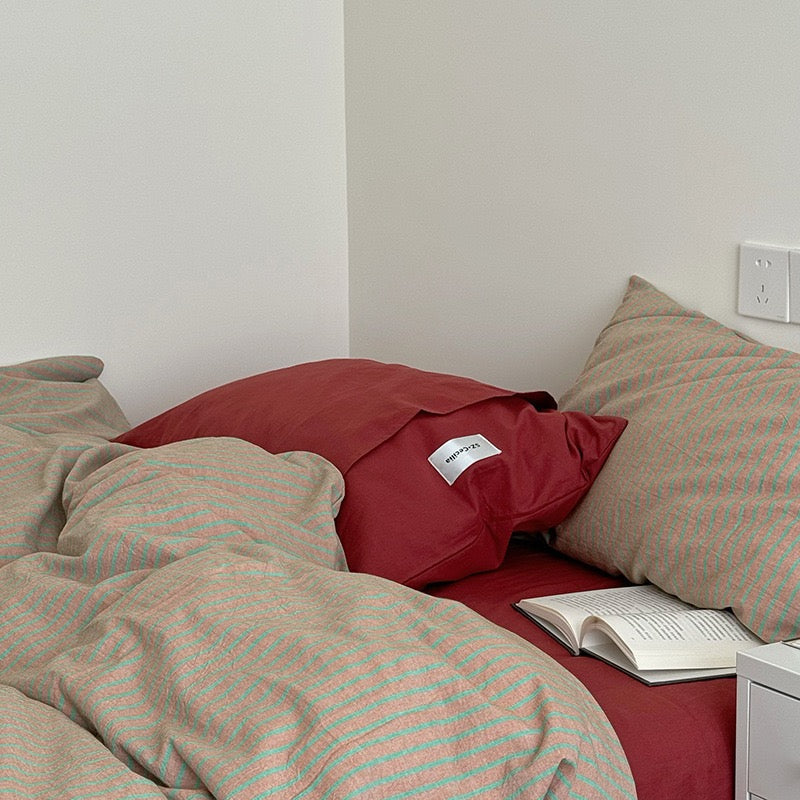 Bryina Bedding Set - 100% Cotton - Green