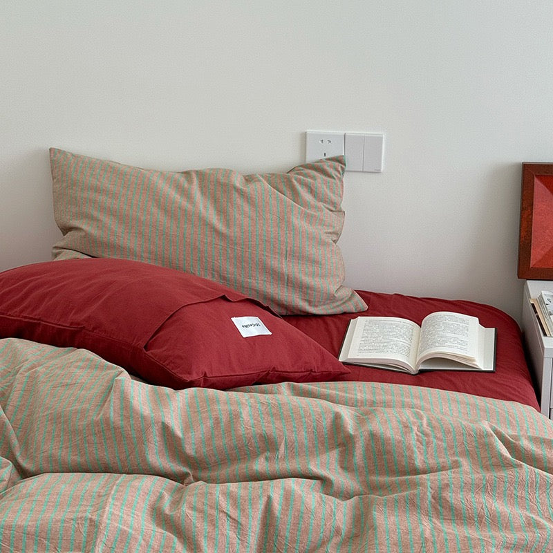 Bryina Bedding Set - 100% Cotton - Green