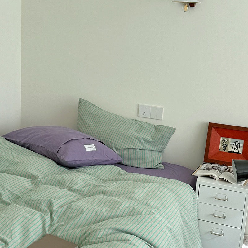 Bryina Bedding Set - 100% Cotton - Green