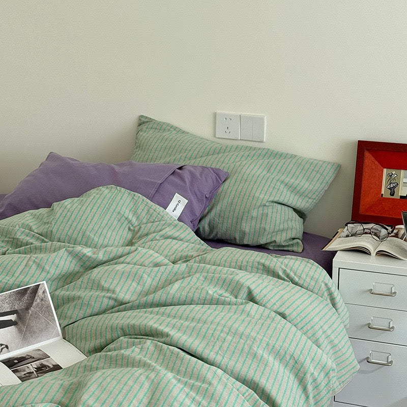Bryina Bedding Set - 100% Cotton - Green