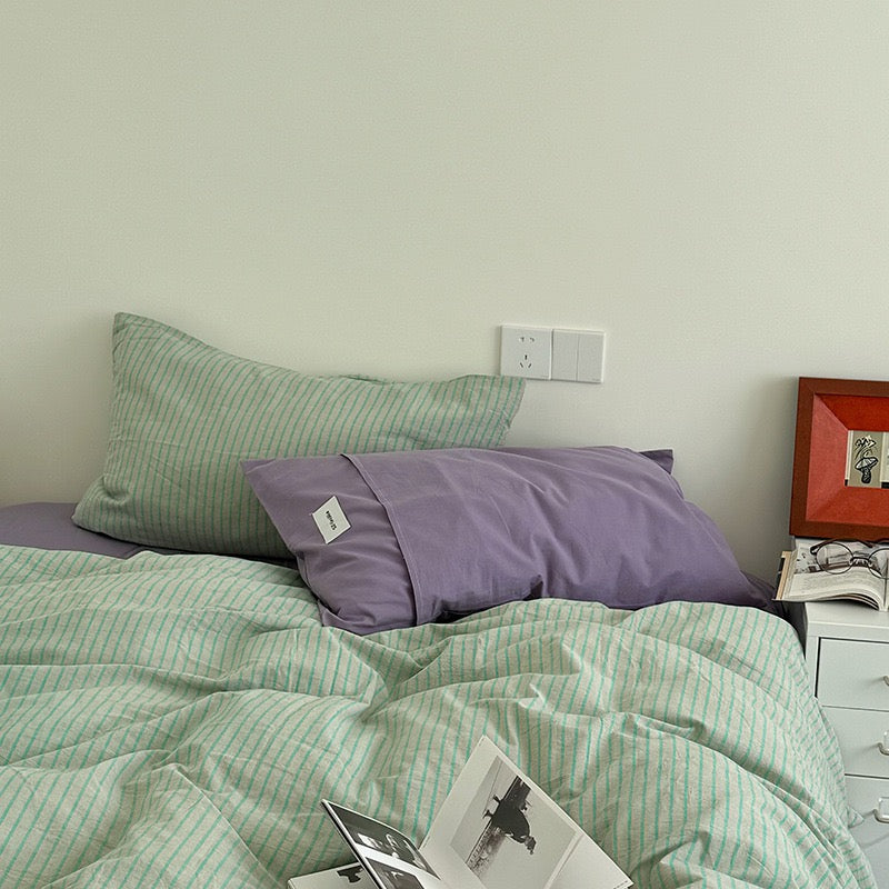 Bryina Bedding Set - 100% Cotton - Green