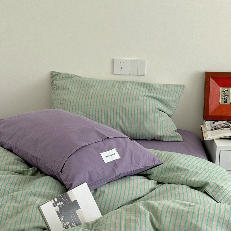 Bryina Bedding Set - 100% Cotton - Green